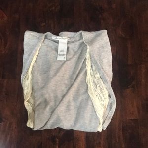 american rag laced cardigan